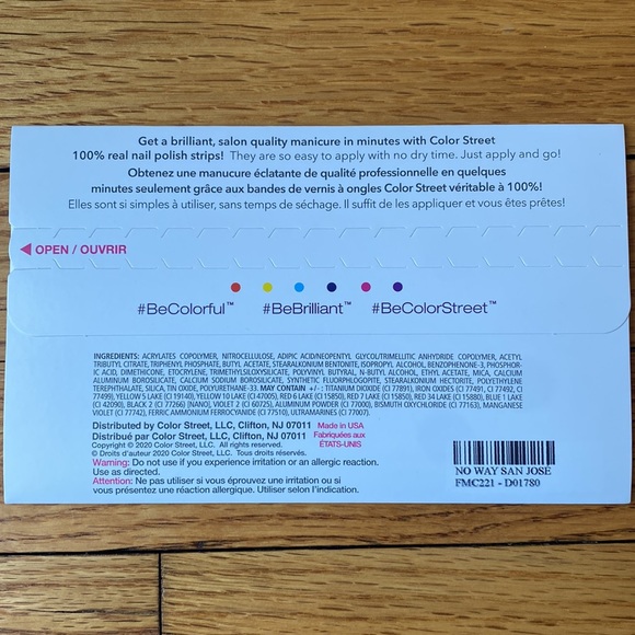 Color Street-Unopened-No Way San Jose- Nail Polish Strips - Picture 2 of 2
